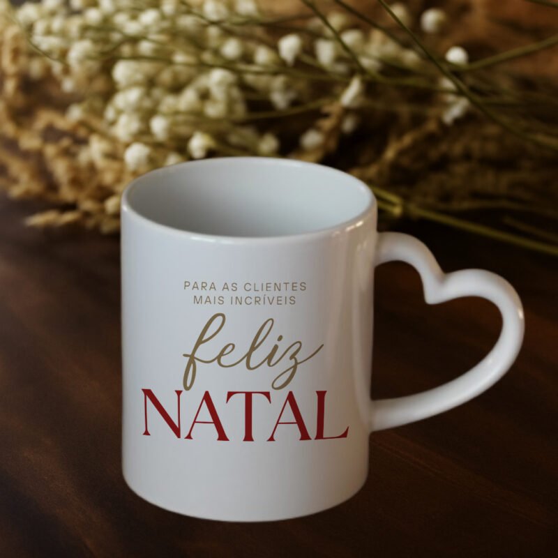 Caneca personalizada Natal com design exclusivo ideal para oferecer como presente.