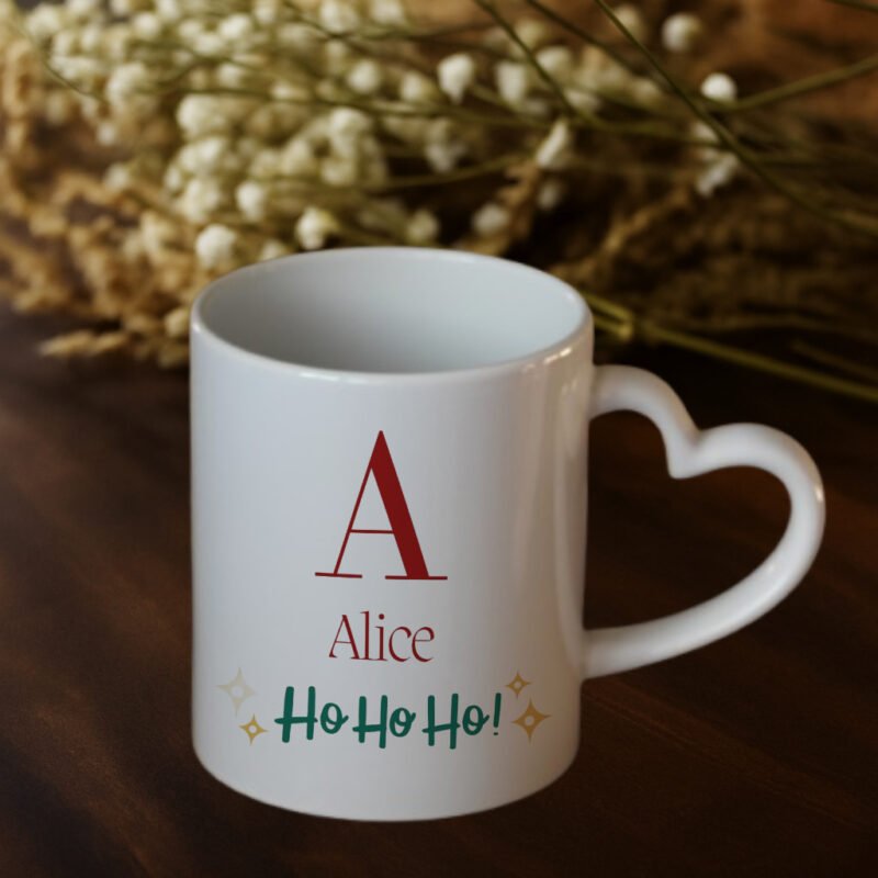 Caneca Personalizada Natal (Inicial do nome)